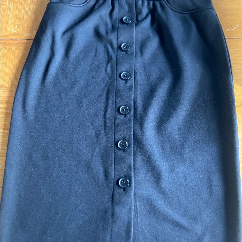 Elle Black Midi Pencil Skirt for Work